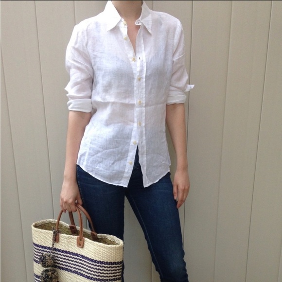 Scoop NYC Linen Button-Down Shirt L - Picture 3 of 8